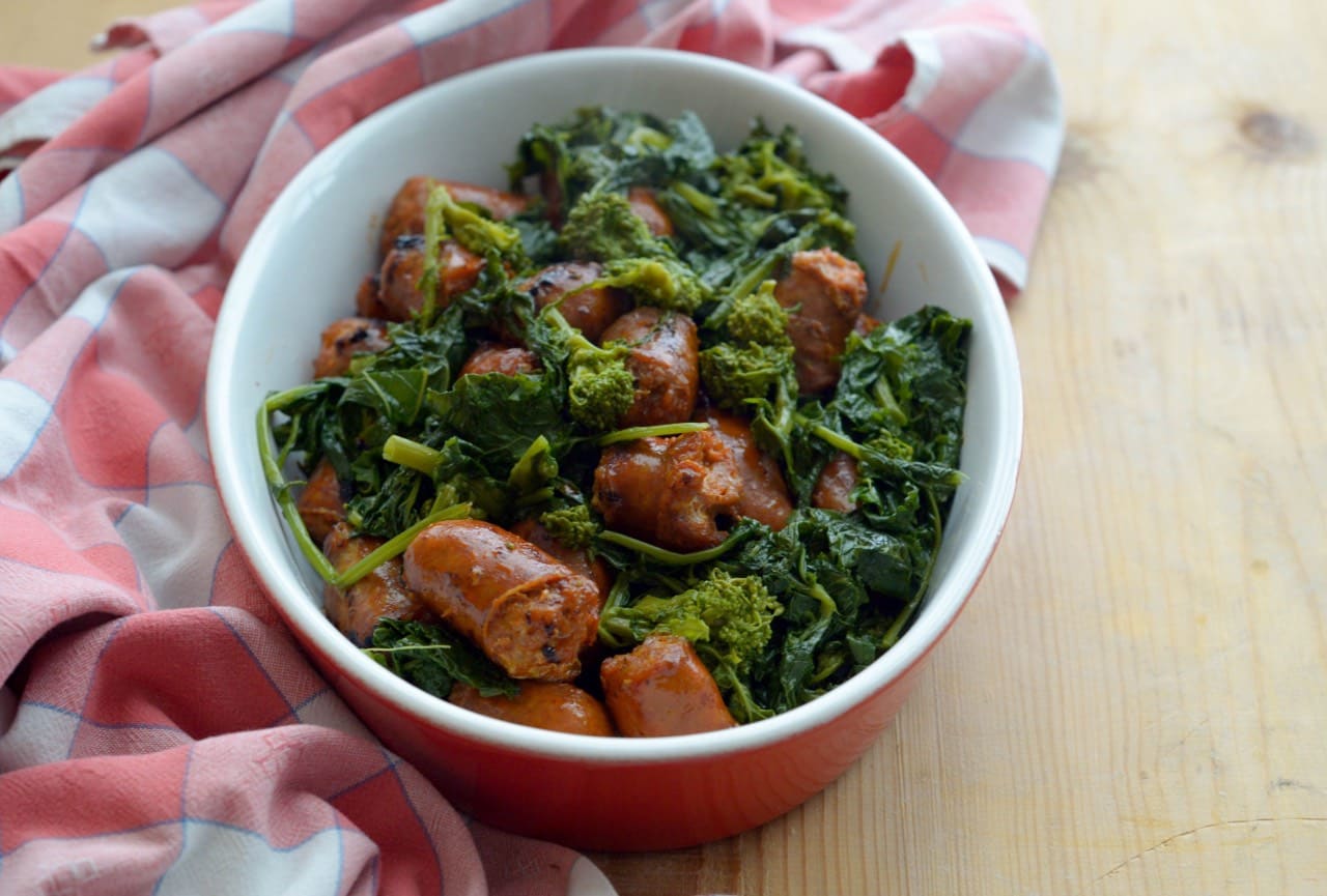 cime di rapa e salsiccia alla calabrese